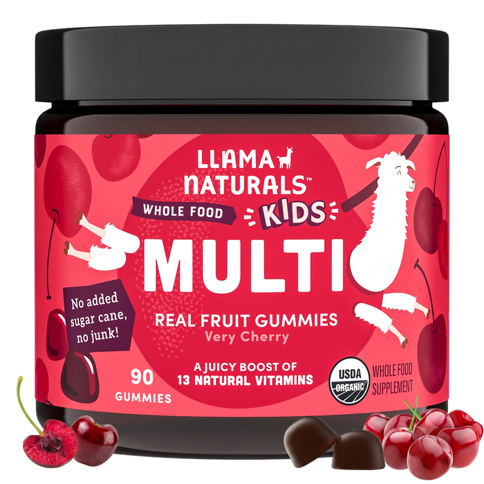 Llama Naturals Kids Multi jar, Very Cherry flavor