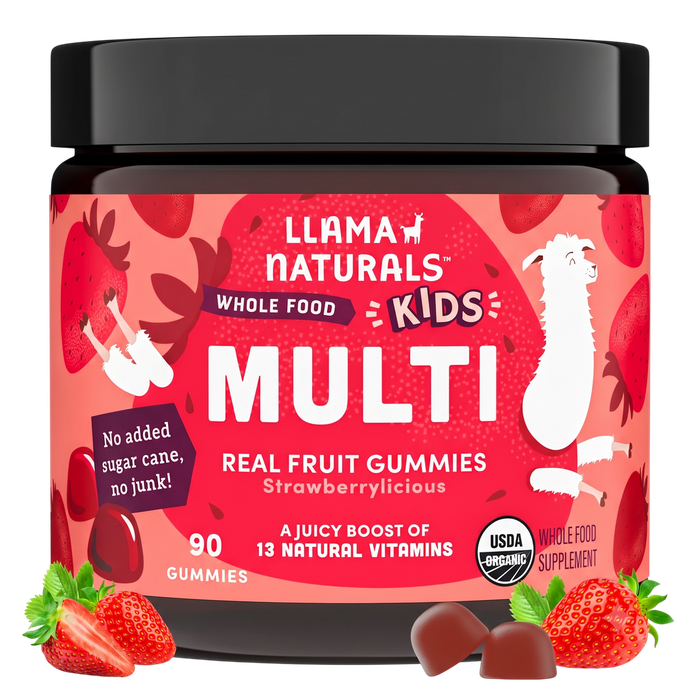 Llama Naturals Kids Multi jar, Strawberrylicious flavor
